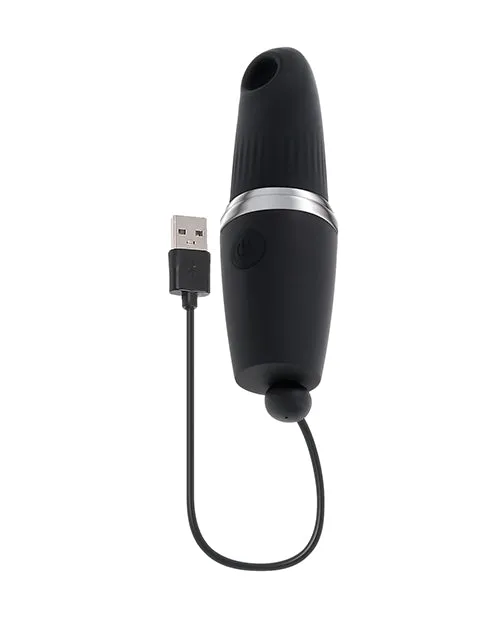 Female Sex Toys Playboy Pleasures Excursion Clitoral Suction Vibe Black Evolved Novelties INC