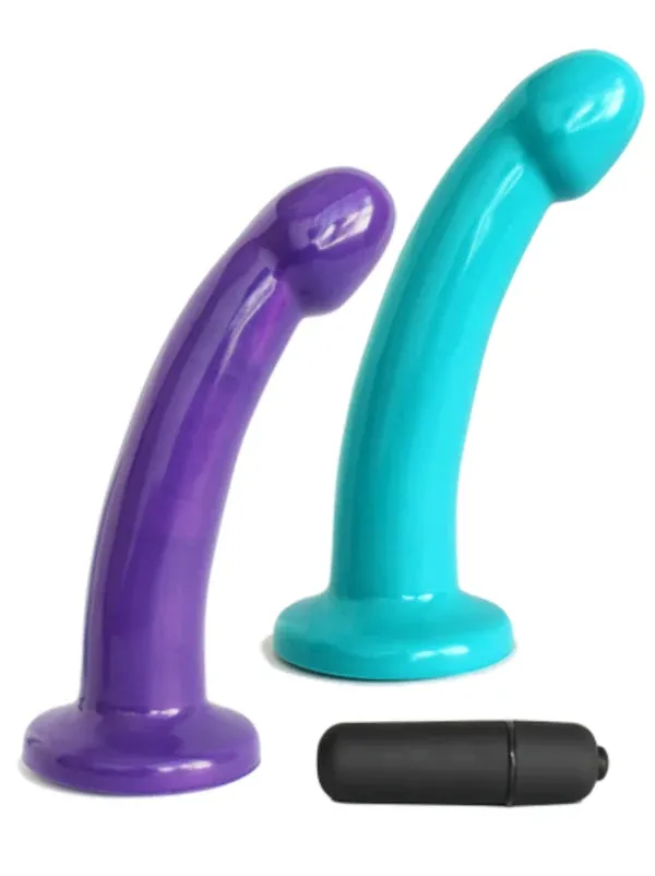 Female Sex Toys Pleasure Works Riley Vibrating Silicone Dildo