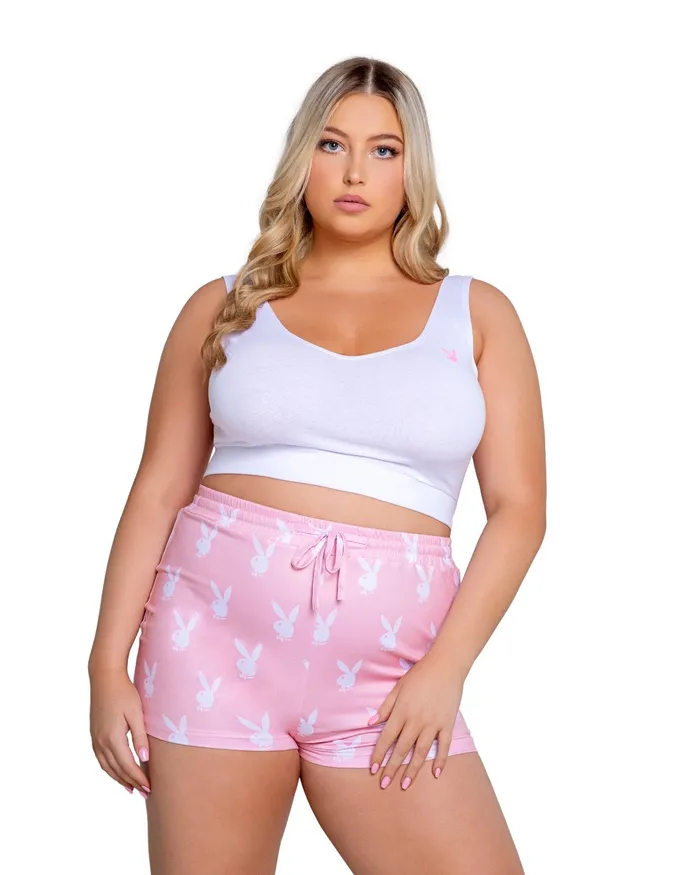 Female Sex Toys Roma Confidential Playboy Slumber Bunny Short Set