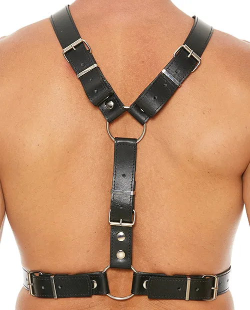 Female Sex Toys Shots America LLC Mens Harness with Metal Bit Black