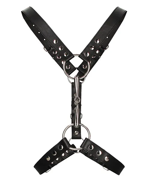 Female Sex Toys Shots America LLC Mens Harness with Metal Bit Black