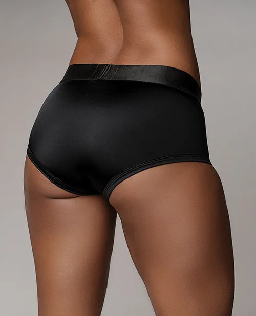 Female Sex Toys Shots America LLC Vibrating Strap On Brief Black ML