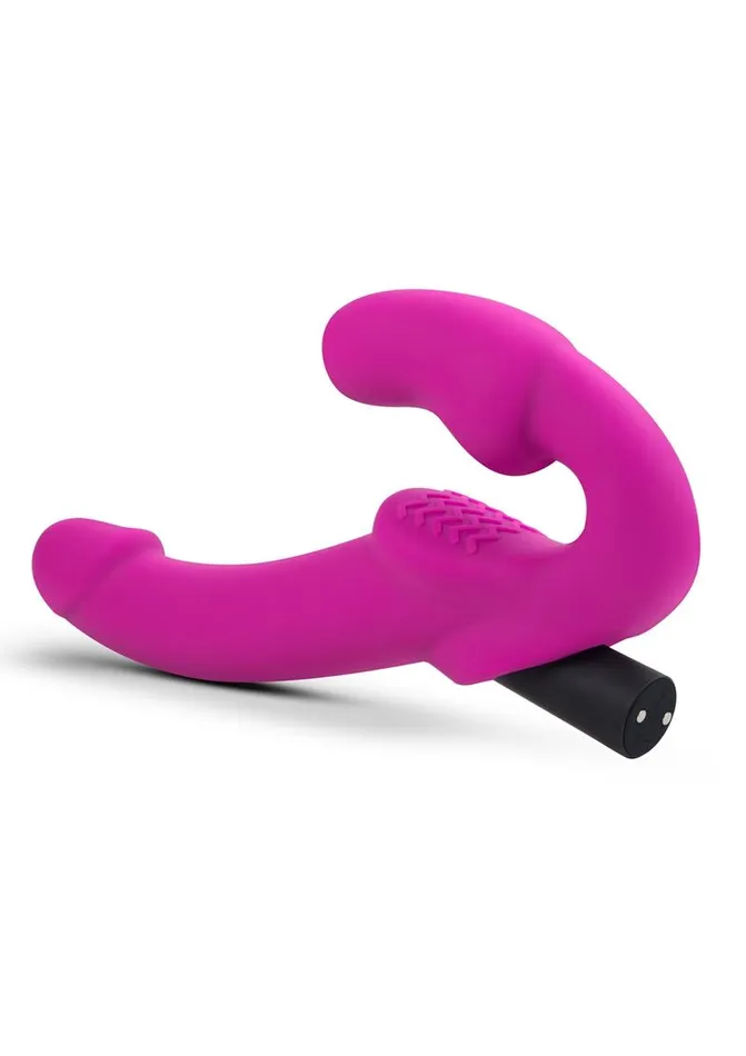 Female Sex Toys Temptasia Temptasia Estella Strapless Silicone Vibrating Dildo with Rechargeable Bullet