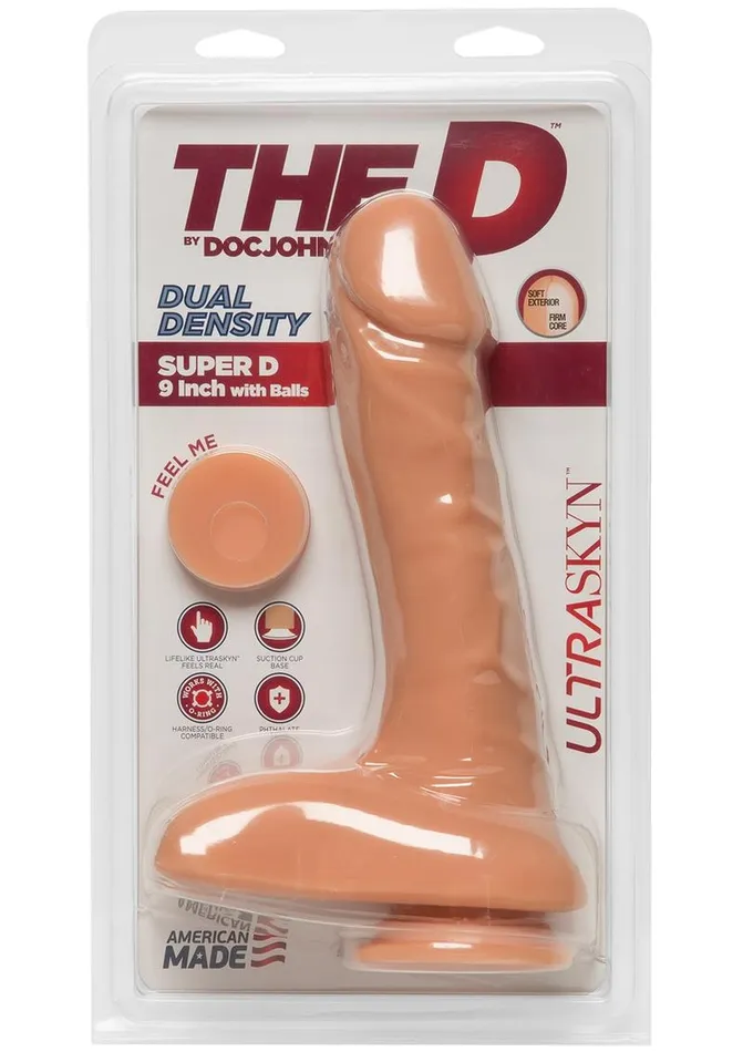 Female Sex Toys The D The D Super D Ultraskyn Dildo with Balls