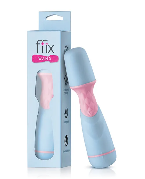 Femme Funn Ffix Mini Wand Vibrator Blue Vvole Vibrators