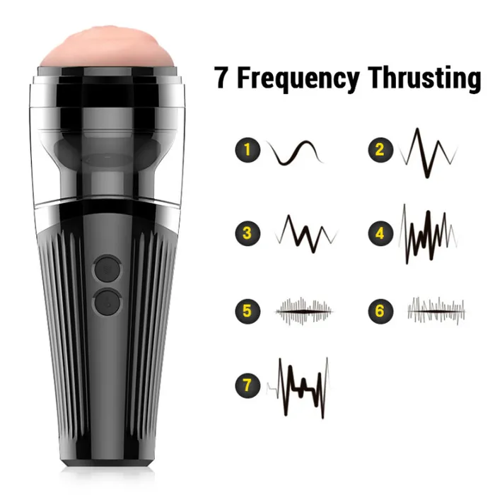 Handsfree Masturbator Thrusting Sex Toy Vibrating Cup ADLTOYFUN Male Sex Toys