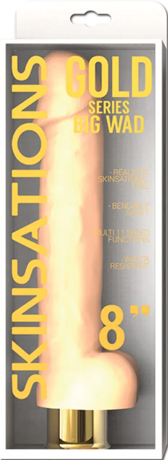 Hott Products Skinsations Gold Series Big Wad Vibrating Dildo Female Sex Toys