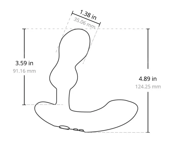 Hytto Pte Ltd Anal Lovense Edge 2 Prostate Massager Black