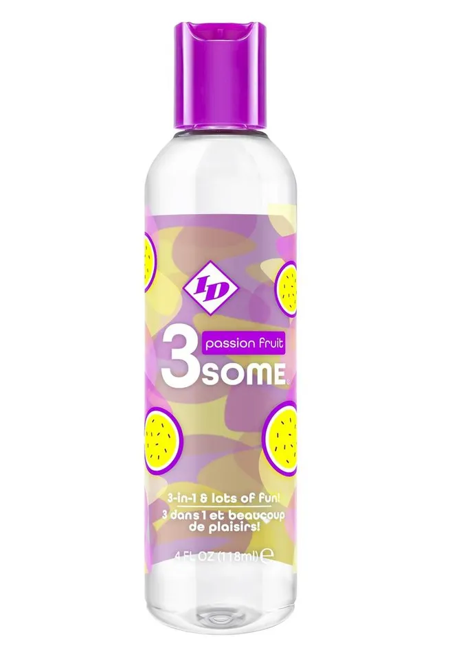 Id 3 Some 3In1 Multi Use Flavored Lubricant Passion Fruit 3 Some Vibrators