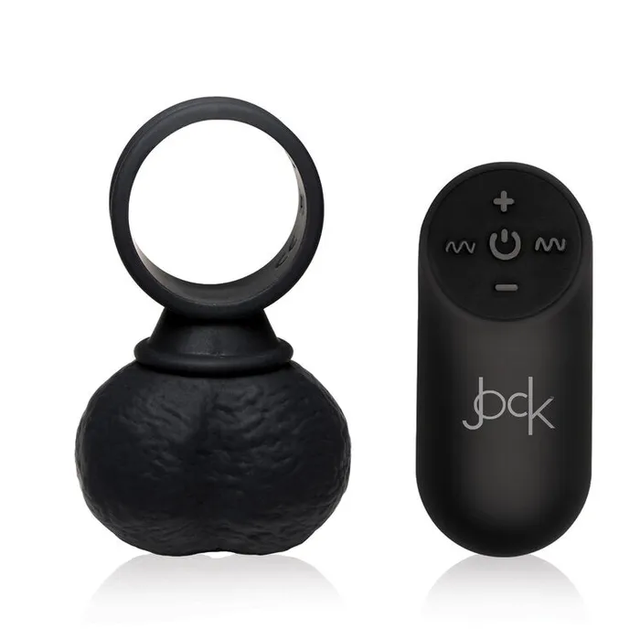 Jock Cock Ring 28x Vibrating Balls Large Black Curve Toys Male Sex Toys