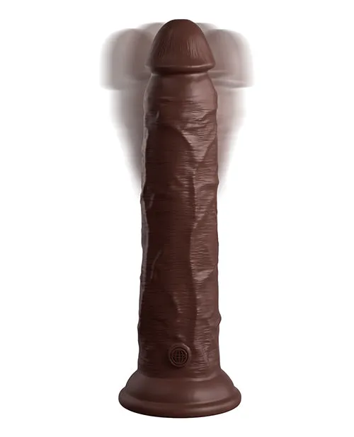King Cock Elite 9 Vibrating Cock Brown Pipedream Products Female Sex Toys