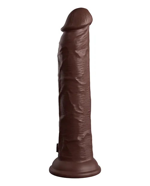 King Cock Elite 9 Vibrating Cock Brown Pipedream Products Female Sex Toys
