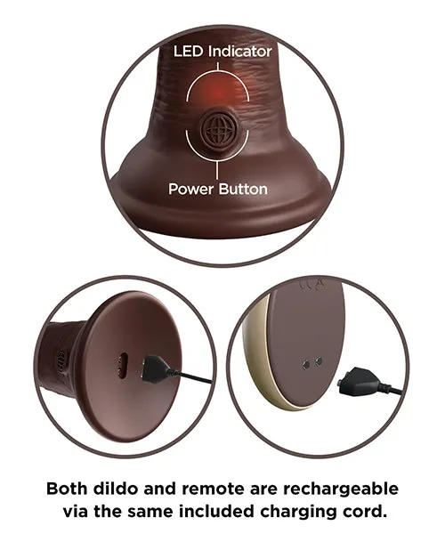 King Cock Elite 9 Vibrating Cock Brown Pipedream Products Female Sex Toys