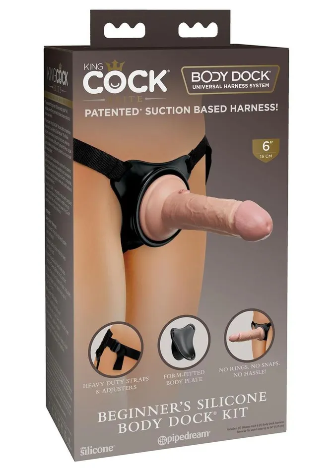 King Cock Female Sex Toys King Cock Beginners Silicone Body Dock StrapOn Kit with Dildo King Cock Female Sex Toys King Cock Beginners Silicone Body Dock StrapOn Kit with Dildo