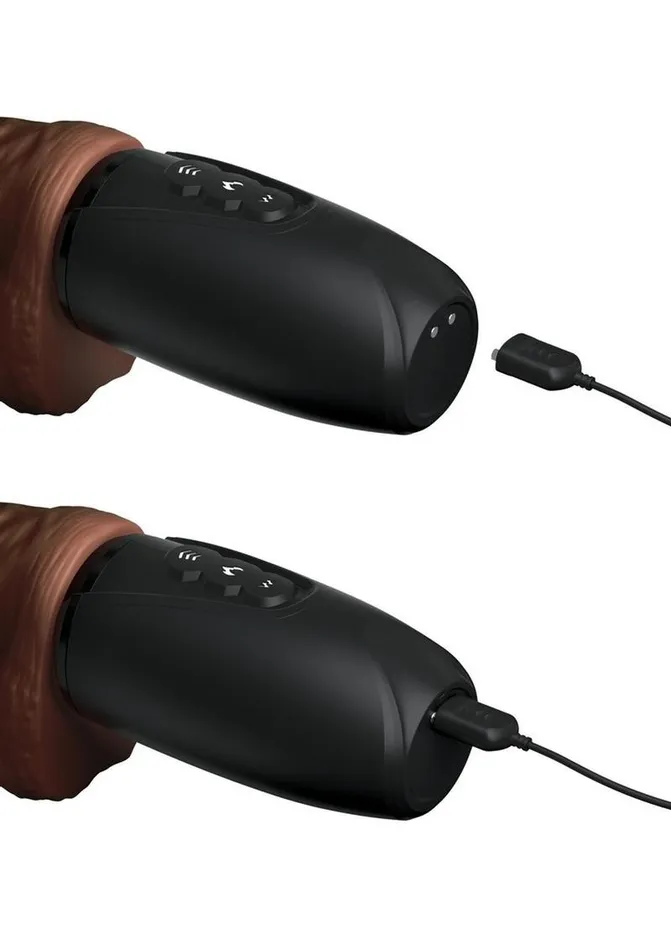 King Cock Female Sex Toys King Cock Plus Rechargeable Thrusting Dildo with Balls
