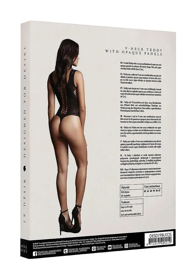Le Desir Contrast Fence Net Teddy Le Desir Vibrators