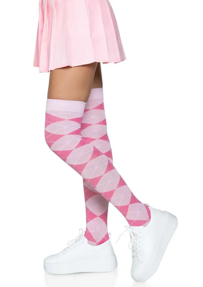 Leg Avenue Leg Avenue Argyle Knit Over The Knee Socks Dildos