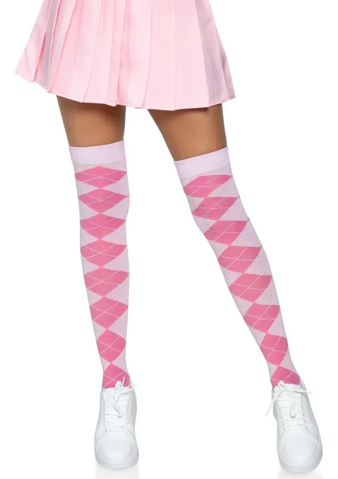 Leg Avenue Leg Avenue Argyle Knit Over The Knee Socks Dildos