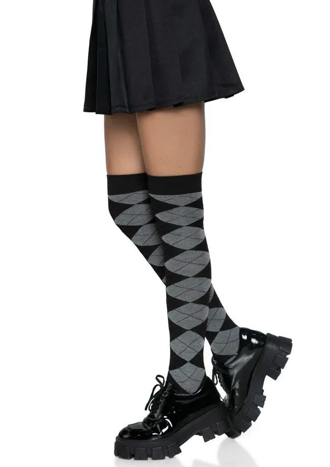Leg Avenue Leg Avenue Argyle Knit Over The Knee Socks Dildos
