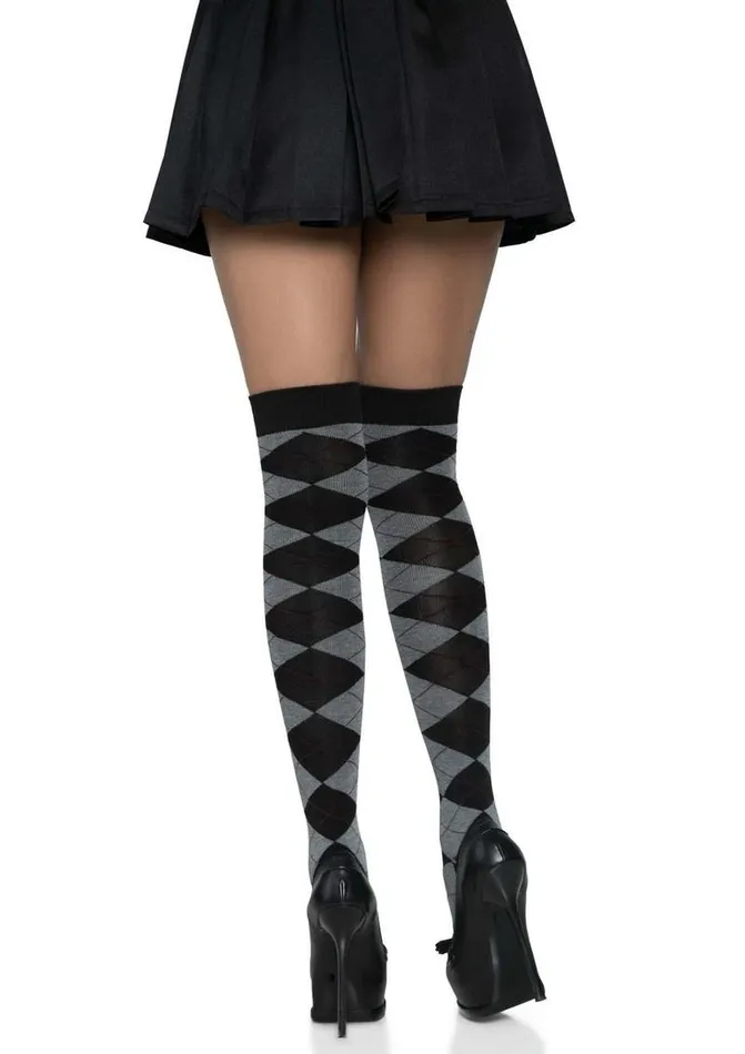 Leg Avenue Leg Avenue Argyle Knit Over The Knee Socks Dildos