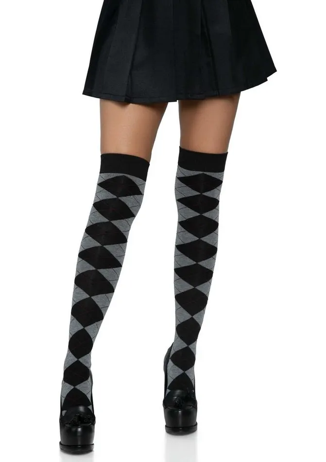 Leg Avenue Leg Avenue Argyle Knit Over The Knee Socks Dildos