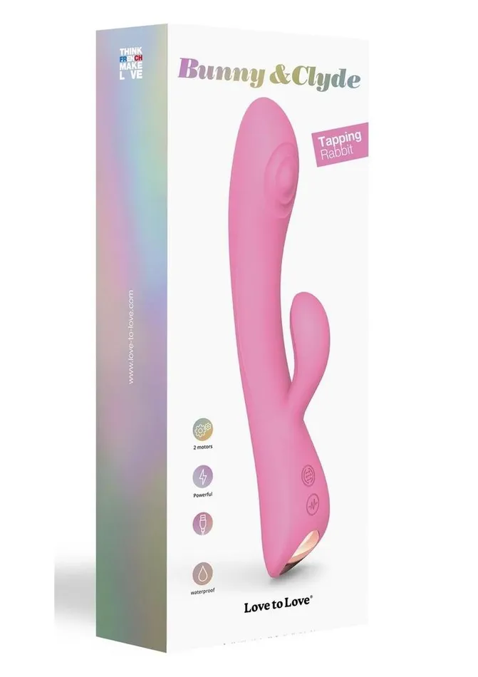Love to Love Female Sex Toys Bunny and Clyde Rechargeable Silicone Rabbit Vibrator