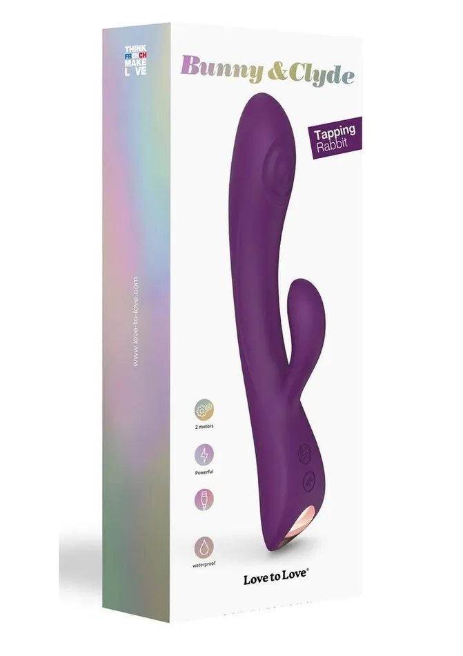 Love to Love Female Sex Toys Bunny and Clyde Rechargeable Silicone Rabbit Vibrator