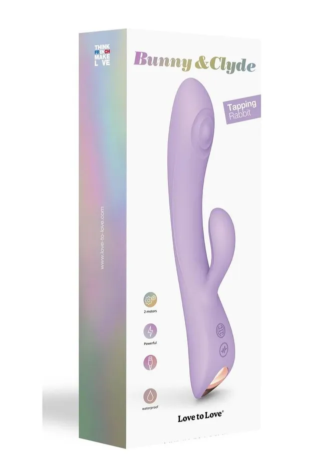 Love to Love Female Sex Toys Bunny and Clyde Rechargeable Silicone Rabbit Vibrator