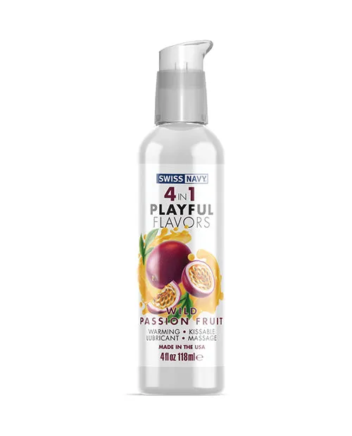 MD Science Lab Female Sex Toys Swiss Navy 4 in 1 Playful Flavors Wild Passion Fruit 4 oz MD Science Lab Female Sex Toys Swiss Navy 4 in 1 Playful Flavors Wild Passion Fruit 4 oz