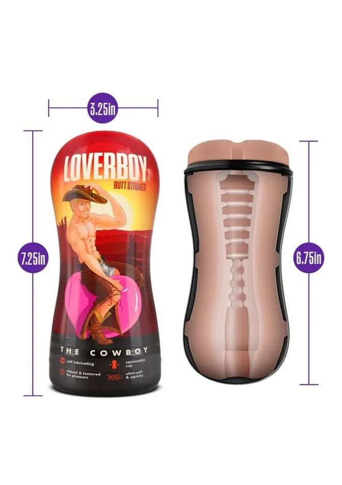 Male Sex Toys Coverboy Loverboy Cowboy Self Lubricating Anal Pocket Stroker