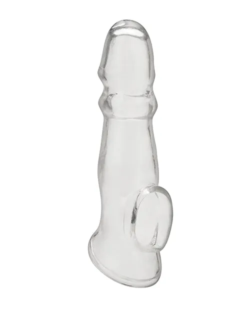 Male Sex Toys Electric Eel INC Blue Line 675 Girthy Penis Sleeve Extension Clear