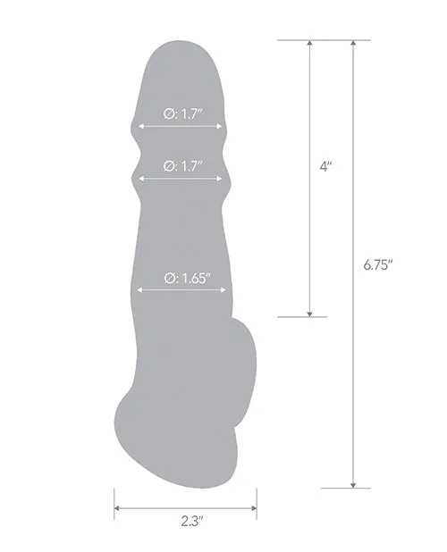 Male Sex Toys Electric Eel INC Blue Line 675 Girthy Penis Sleeve Extension Clear