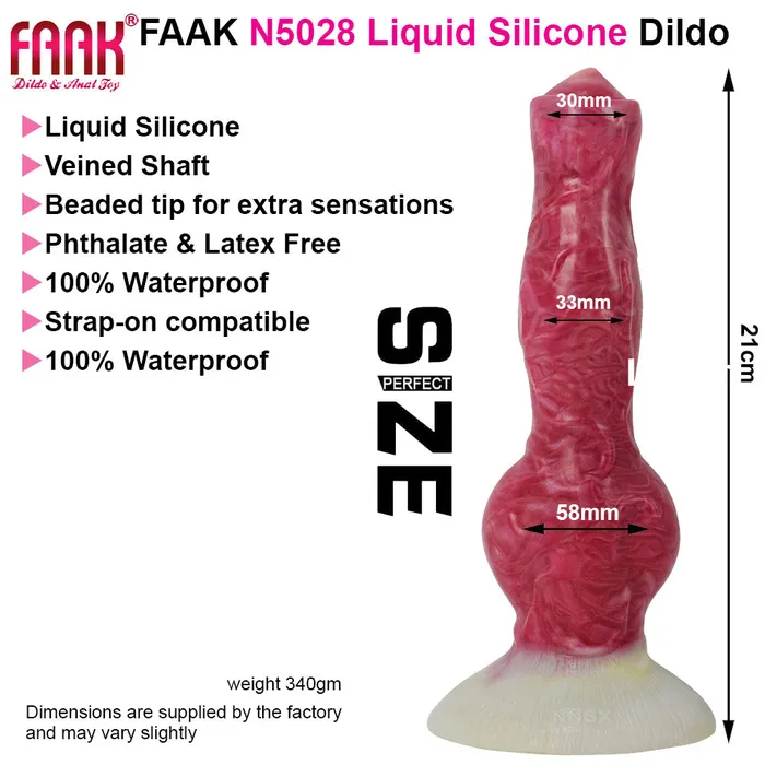 Male Sex Toys FAAK FAAK N5028 Aula 82 Dani Platinum Liquid Silicone Anal Plug Dildo