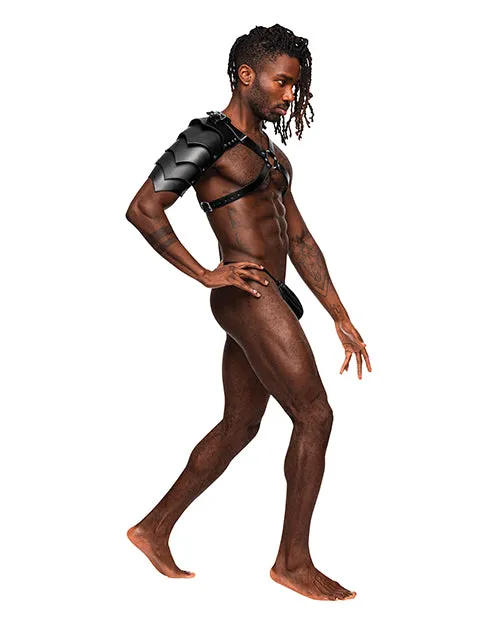 Male Sex Toys Male Power Aquarius Chest Half Sleeve Harness Black OS Comme Ci Comme Ca