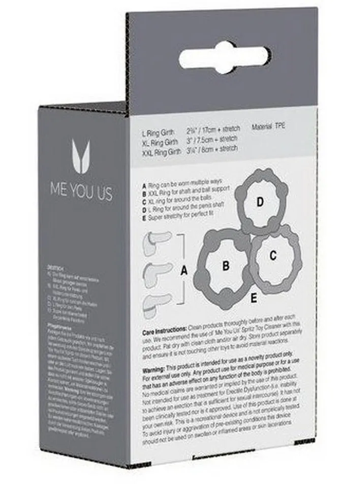 Male Sex Toys Me You Us ME YOU US Easy Squeeze Cock Ring
