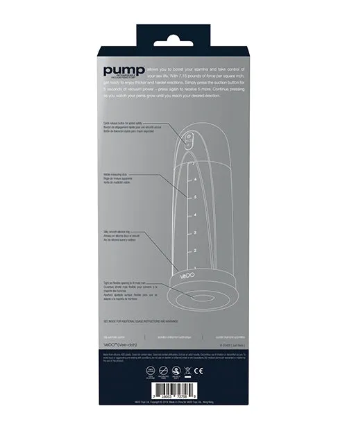 Male Sex Toys Savvy Co VeDO Rechargeable Penis Pump Just Black