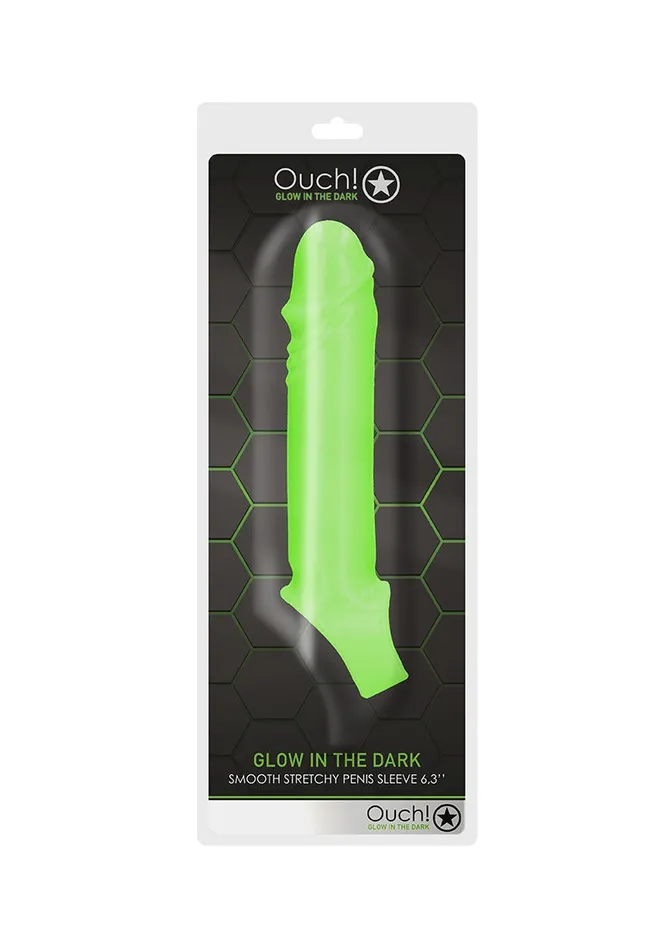 Male Sex Toys Shots America Smooth Stretchy Penis Sleeve Glow In The Dark
