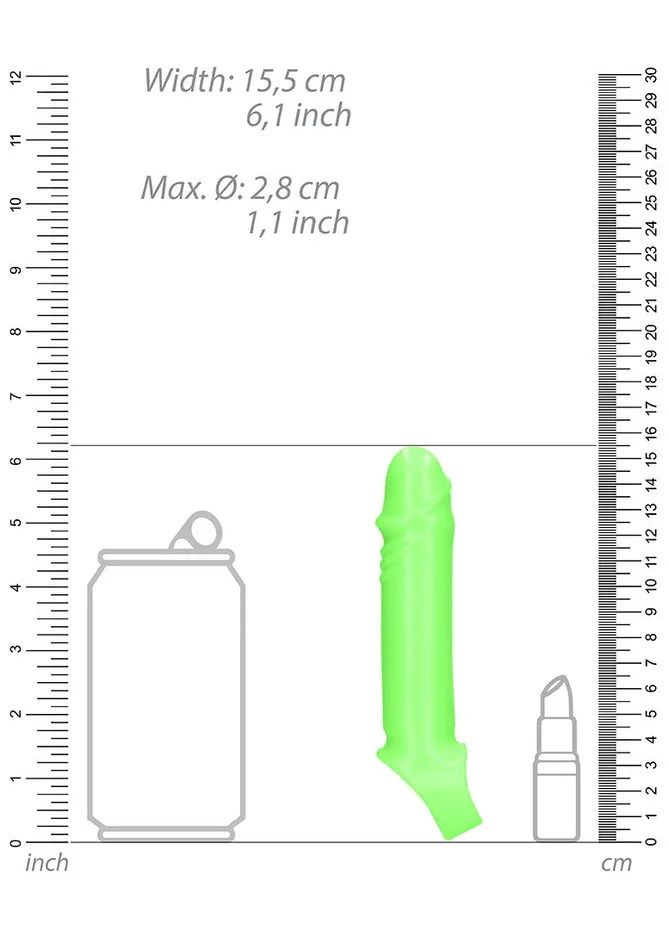 Male Sex Toys Shots America Smooth Stretchy Penis Sleeve Glow In The Dark