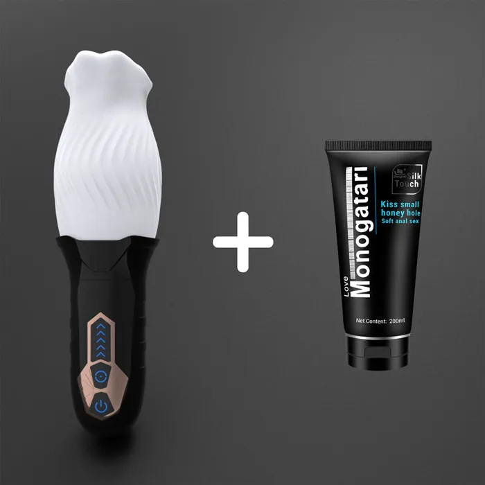 Male Sex Toys SIMU HAPPPY 360Automatic Rotation Vibrator Bare Sleeve 10 Vibration 5 Rotation Oral Sex Masturbator