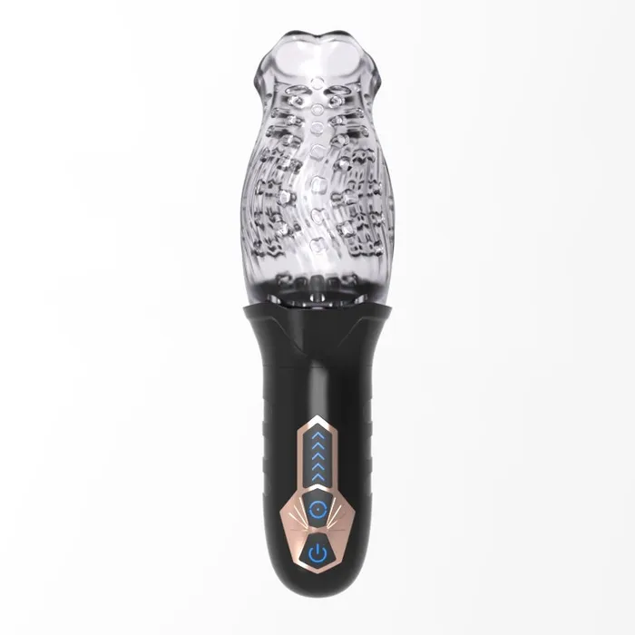 Male Sex Toys SIMU HAPPPY 360Automatic Rotation Vibrator Bare Sleeve 10 Vibration 5 Rotation Oral Sex Masturbator