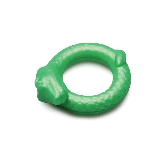 Male Sex Toys Xr LLC Creature Cocks Serpentine Silicone Cock Ring Green
