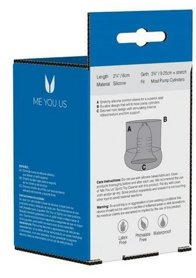 ME YOU US Deluxe Snug Silicone Pump Comfort Sleeve Me You Us Male Sex Toys