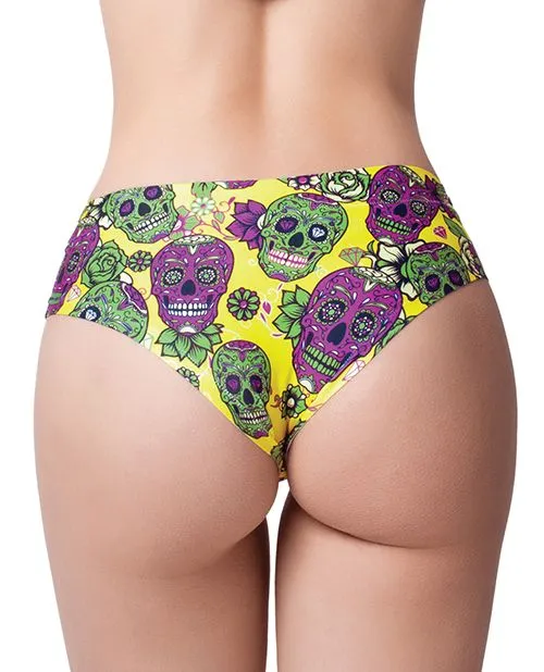 Mememe Usa LLC Male Sex Toys Mememe Skulls Lovers Muertos Printed Slip XL