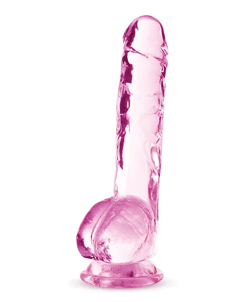 Naturally Yours 8 Crystalline Dildo Rose Blush Novelties Female Sex Toys