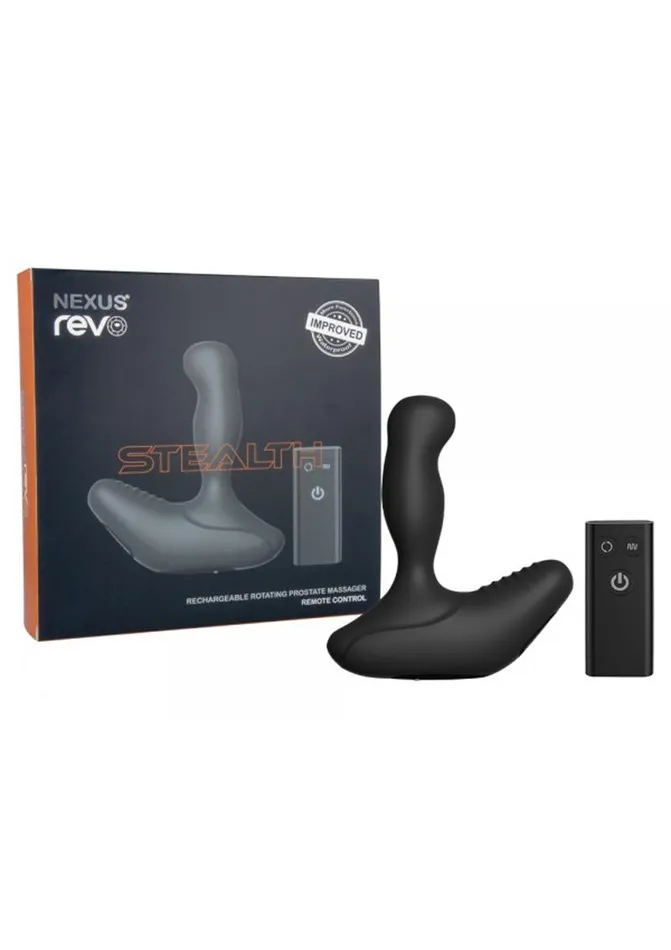 Nexus Revo Stealth Rechargeable Silicone Rotating Prostate Massager with Remote Control Nexus Anal