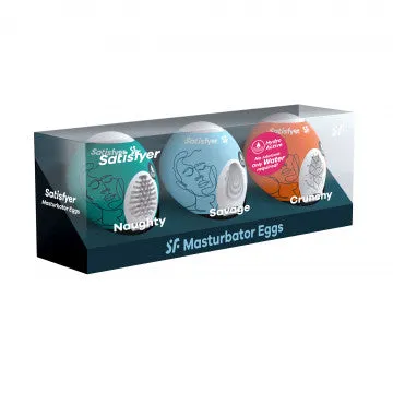 Nice and nasty Bz Male Sex Toys 3 Pc Set Masturbator Egg Naughty Savage Crunch