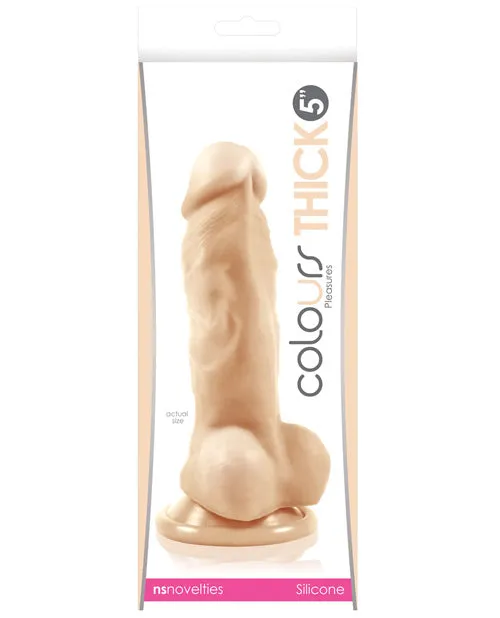 Ns Novelties INC Dildos Colours Pleasures Thick 5 Dildo White