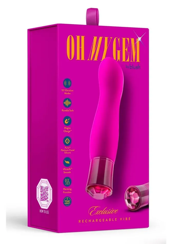 Oh My Gem Female Sex Toys Oh My Gem Exclusive Rechargeable Silicone GSpot Vibrator Tourmaline