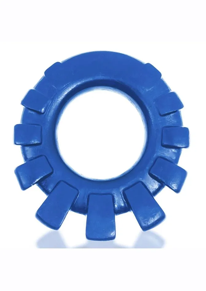 Oxballs Male Sex Toys CockLug Silicone Lugged Cock Ring Marine