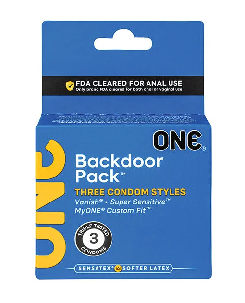 Paradise Marketing Male Sex Toys One Backdoor Pack Custom Fit Condoms Pack of 3 Paradise Marketing Male Sex Toys One Backdoor Pack Custom Fit Condoms Pack of 3